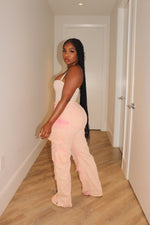 Washed Pink cargo pants