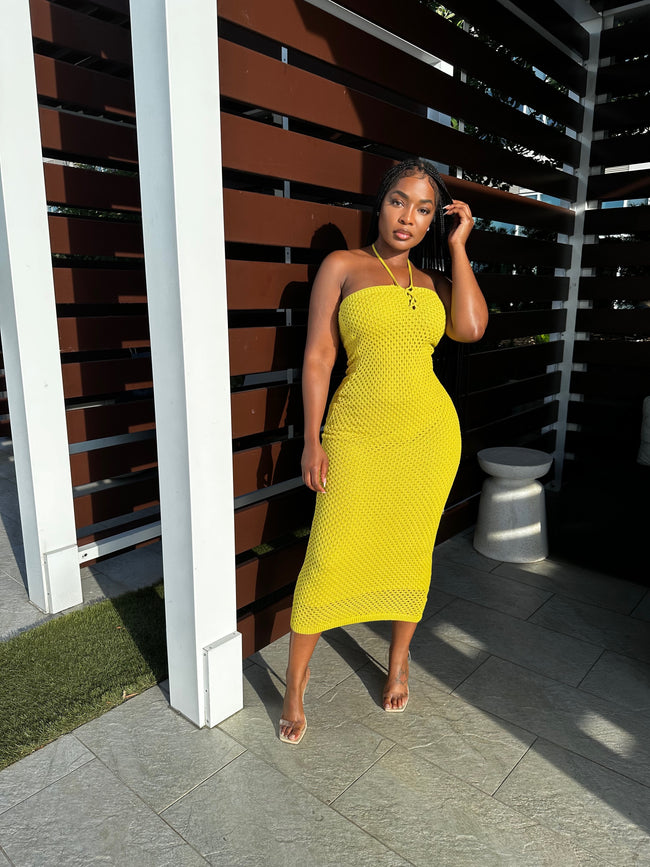 Lime Knit Dress