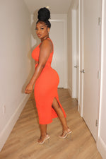 Orange Mia midi skirt set