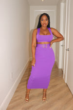 Purple bandage shirt set