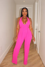 Pink halter Jumpsuit