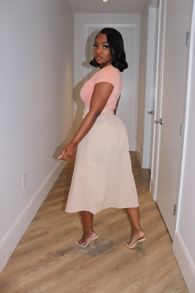Khaki aline skirt