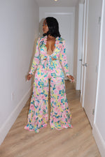 Pink paradise pant set