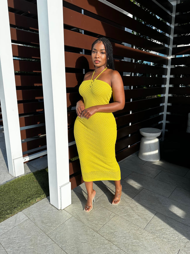 Lime Knit Dress