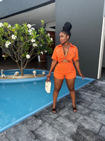 Orange Twist top short set