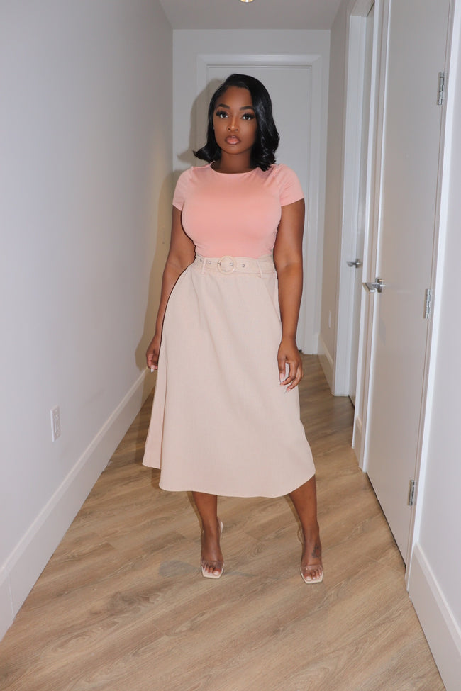 Khaki aline skirt