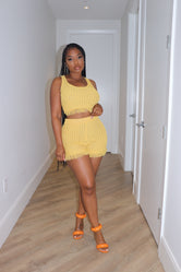 Yellow Beach Short Set