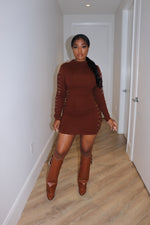 Cognac Slash dress