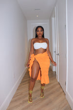 Orange Wrap skirt