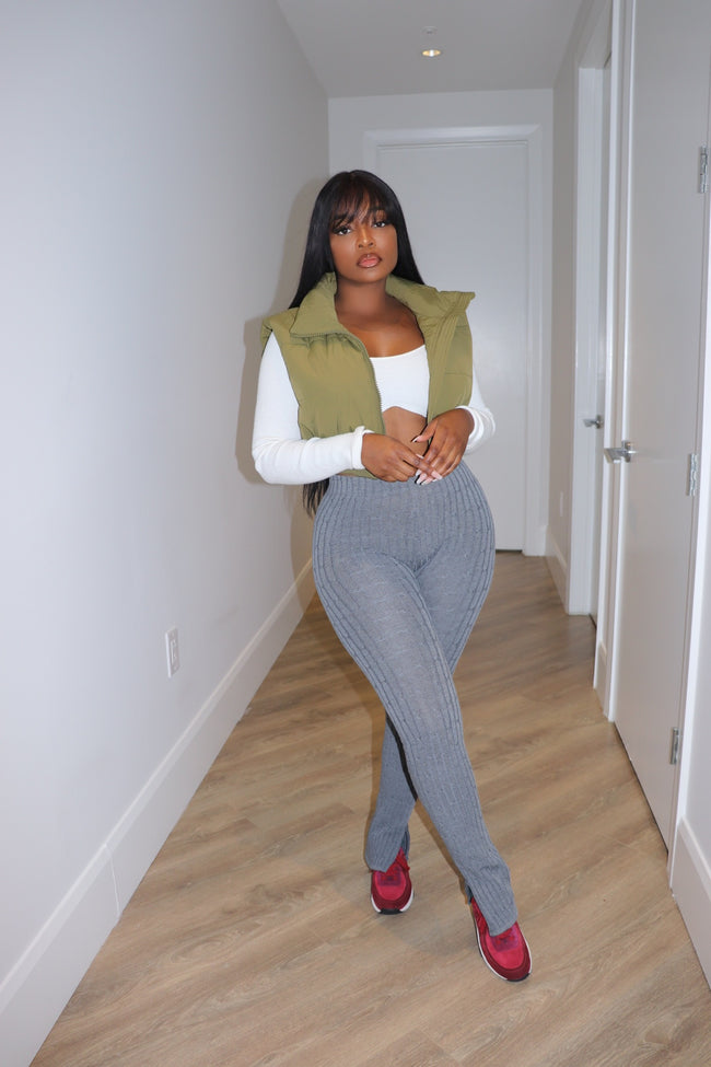 Gray Sweater leggings