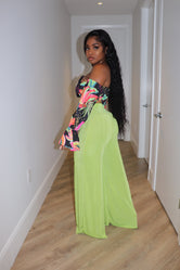 Lime wide leg pant