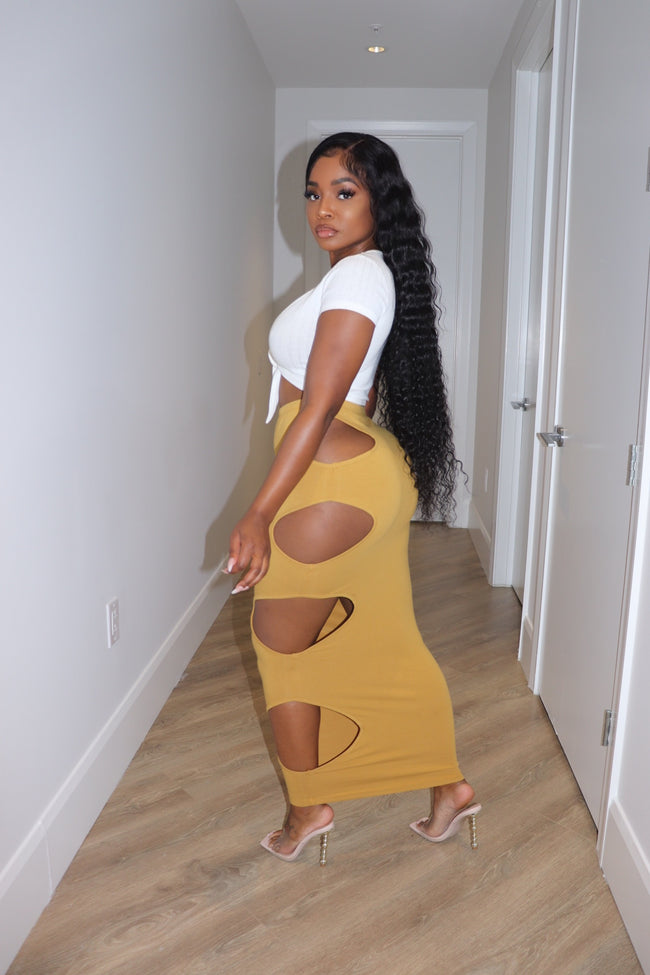 Curry cutout Skirt