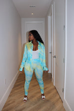 cool blue pant set