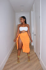Orange Wrap skirt