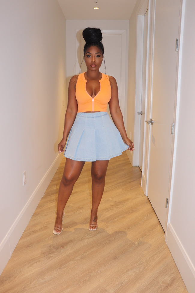 Orange zip crop
