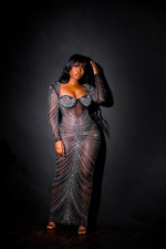 Black Sparkle silhouette dress