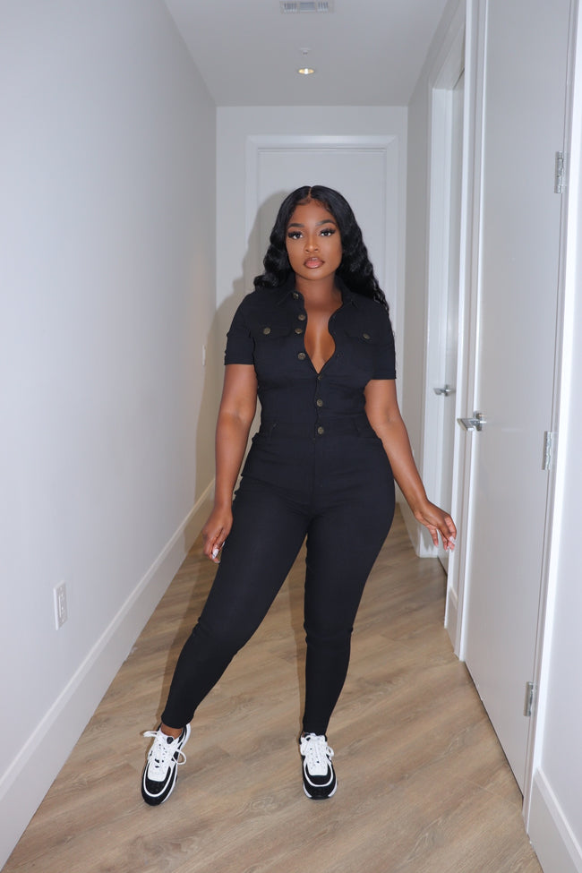 Black Util Jumpsuit