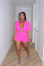 Pink Twist top short set