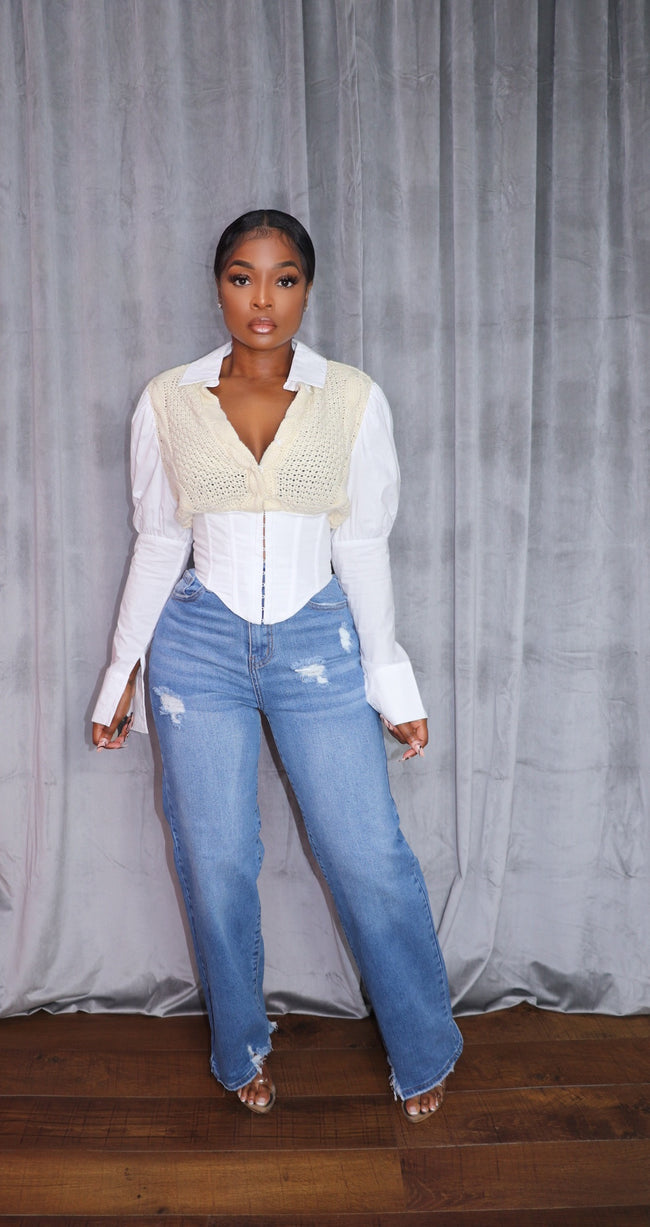 Pretty Proper sweater blouse