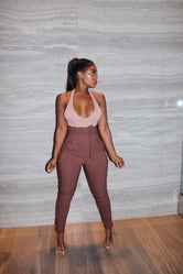 Nude Halter Bodysuit