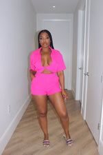 Pink Twist top short set