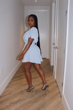 Blue stripe romper