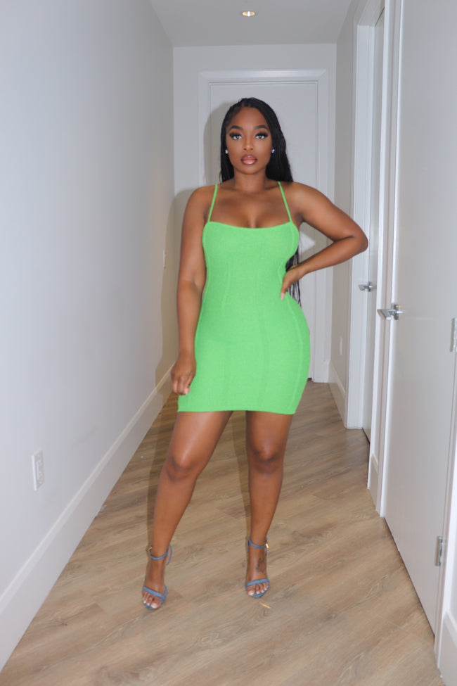 Green knit Mini