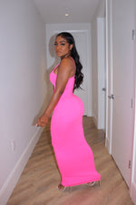 Hot Pink hole bodycon