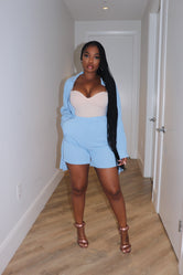 Blue breeze short set