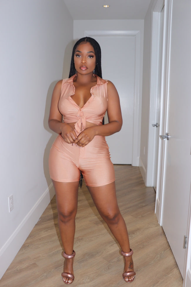 Shine Rose short set