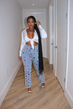 Silky tie top
