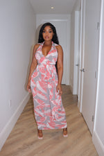Peach palm midi maxi