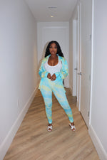 cool blue pant set