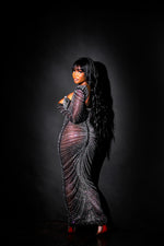 Black Sparkle silhouette dress