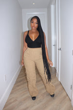 Khaki Nylon cargos