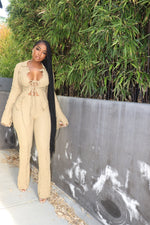 Nude Tied Textured Set