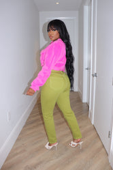 Green mean jeans