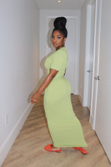 Sage pocket dress