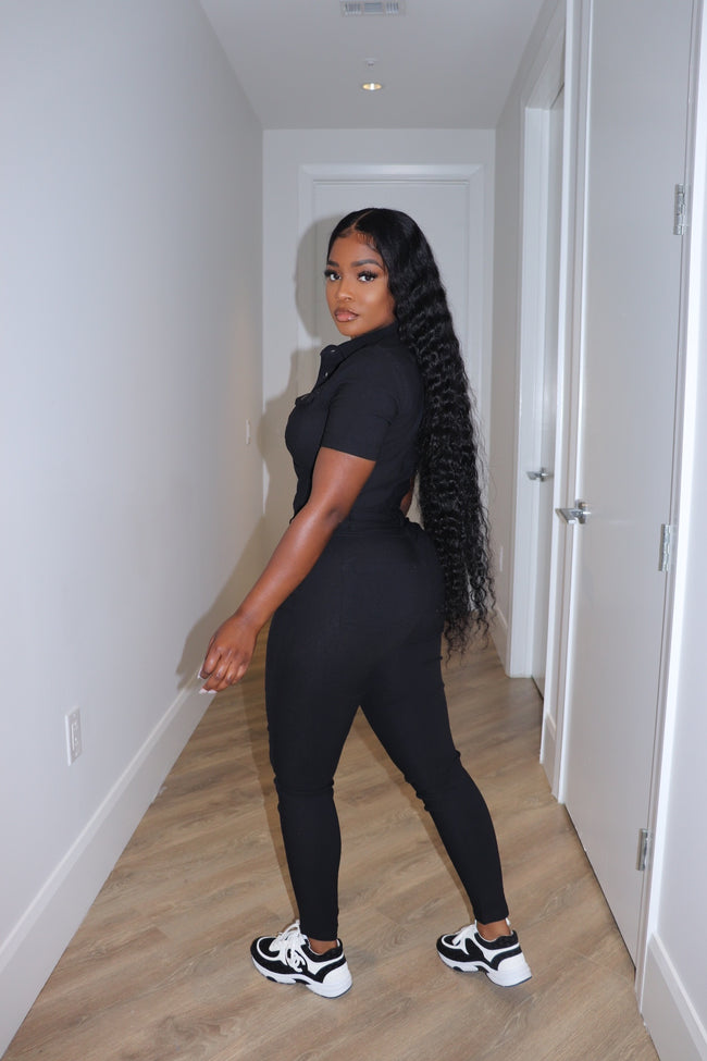 Black Util Jumpsuit